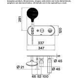 ABS wall-mounted bathtub faucet with a shower hand Ararat