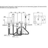 Set of a 5-hole bathtub with a shower head Scobey