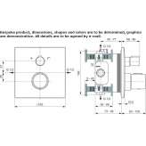 Concealed thermostatic shower faucet with diverter Choloma