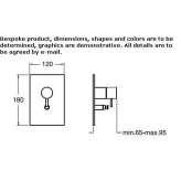 Shower faucet with diverter and plate Marki