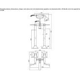 Set of outdoor standing bathtub with a shower head Zamostea