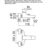 Wall-mounted bathtub faucet Escada