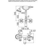 Wall-mounted bathtub faucet Trimdon