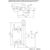 Set of outdoor wall-mounted bathtub with a shower head Treungen