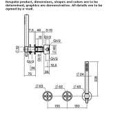 Hydroprogressive faucet set for a bathtub/shower with a shower hand Korgan