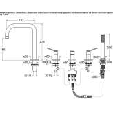 Bathtub set with hand shower Itatuba