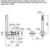 Hydroprogressive faucet set for a bathtub/shower with a shower hand Ovilla