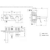 3-hole brass bathtub faucet with plate Nauen