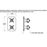 Thermostatic shower tap with plate Lodrino