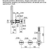 Hydroprogressive faucet set for a bathtub/shower with a shower hand Ovilla