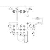 Set of a 5-hole bathtub with a shower head Sanka