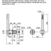 Hydroprogressive faucet set for a bathtub/shower with a shower hand Korgan