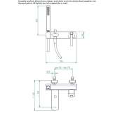 Steel wall-mounted bathtub faucet Hamdorf
