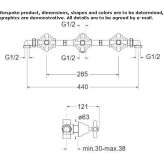 3-hole shower faucet with diverter Sebnitz