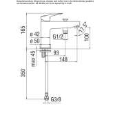 Single-lever bathtub faucet Skole