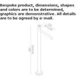 Free-standing single-lever bathtub faucet made of stainless steel Casale