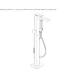 Single-lever bathtub faucet standing on the floor Hipstedt