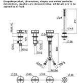 Hydroprogressive stainless steel bathtub faucet with a hand shower Ovilla