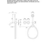 Set of 2 hydroprogressive taps for a bathtub with a spout Cuitiva