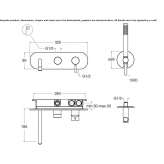 Wall-mounted bathtub faucet with a shower hand Humay