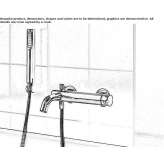 Wall-mounted bathtub faucet with a shower hand Bemidji