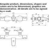 External thermostatic bathtub faucet Choloma