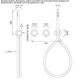 Wall-mounted thermostatic set for bathtub/shower Anaya