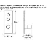 Thermostatic shower tap with plate Lodrino