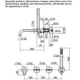 Set of 2 hydroprogressive taps for a bathtub with a spout Ovilla