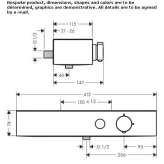 External wall-mounted thermostatic bathtub faucet in chrome-plated brass Evlalo