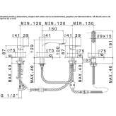 Concealed bathtub set with diverter and shower hand Treungen