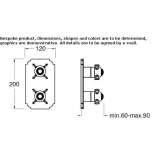 Thermostatic shower tap with plate Lodrino