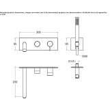 Single-lever bathtub set with a shower hand Marki