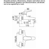 Wall-mounted bathtub faucet Skole