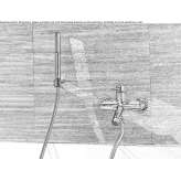 Wall-mounted bathtub faucet with a shower hand Wiltz