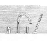 4-hole bathtub set with a hand shower Wiltz