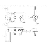 Wall-mounted bathtub faucet with a shower hand Humay