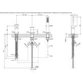 Deck mounted 3 hole brass bathtub faucet with hand shower Osiek