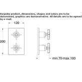 Shower and bathtub tap with shut-off valve Lodrino