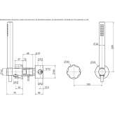 Hydroprogressive stainless steel shower faucet with a shower hand Mislata