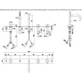 Stainless steel hydroprogressive bathtub set with a shower head Kuhmo