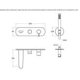 Single-lever bathtub set with a shower hand Delaware