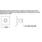 Thermostatic shower tap with plate Lodrino