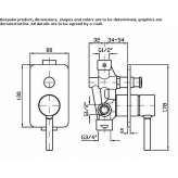 Metal bath/shower tap Byram