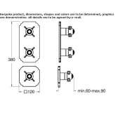 Thermostatic shower tap with plate Lodrino