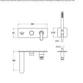 Single-lever wall-mounted bathtub set with a shower hand Imatra