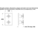 Thermostatic shower tap with plate Lodrino