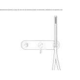 Zestaw termostatyczny do montażu na ścianie do wanny/prysznicu Hoshcha