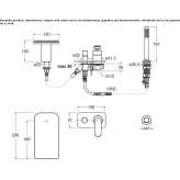 Bathtub faucet with a single handle and a countertop-mounted shower hand Imatra