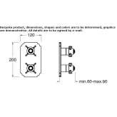 Thermostatic shower tap with plate Lodrino